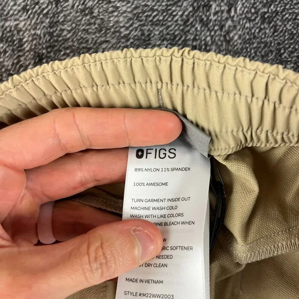 Figs Pro Slim Scrub Trouser Black Pants Men's S Brown NWT Nylon Spandex